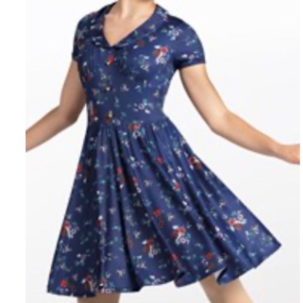 Weissman Dark Blue Flowery Dance Costume